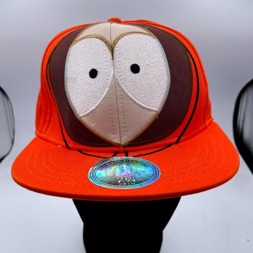 Comedy Central South Sweet Park Kenny Mccormick Cap Men 7 1/4 Orange Fitted Hat